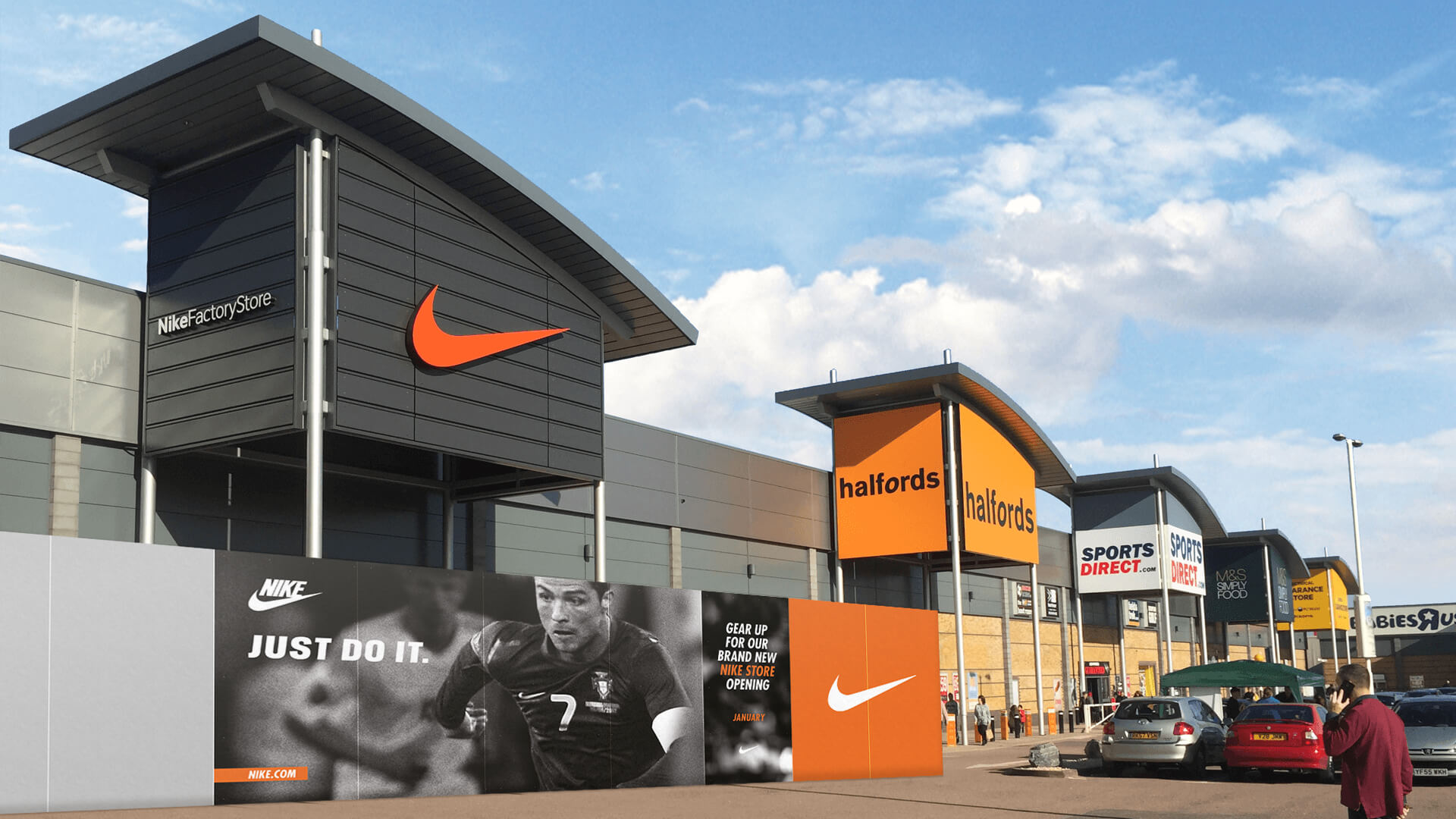 Enfield Retail Park Nike Hoarding